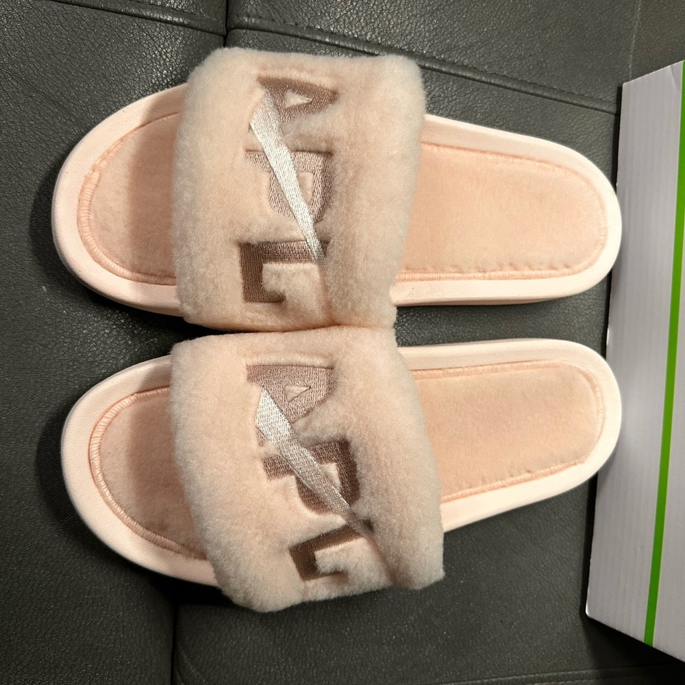 Athletic Propulsion Labs (APL) Women's Shearling Slides in pink - Picture 5 of 5